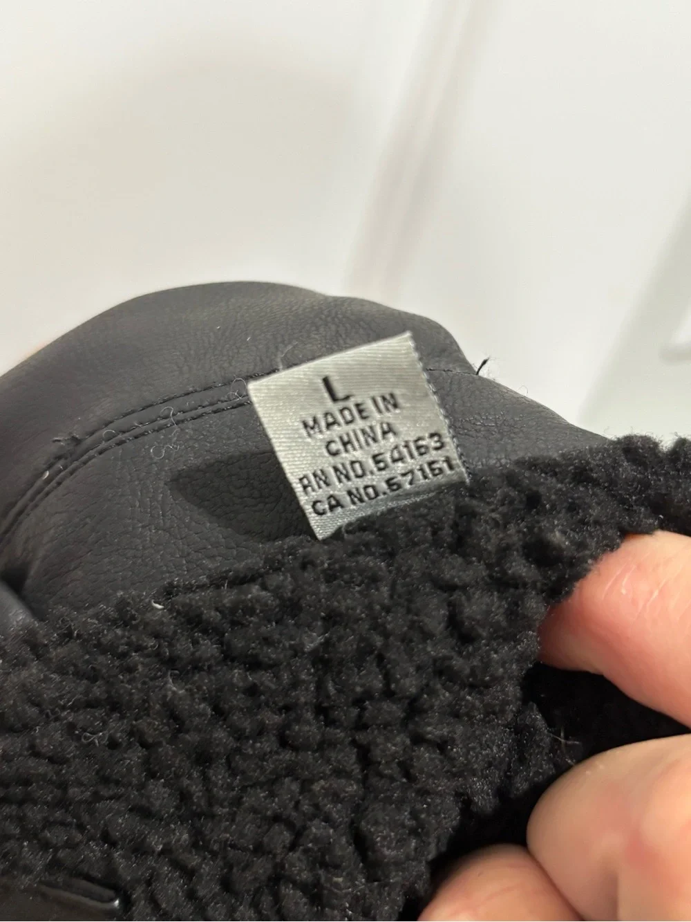 Levi's Black Faux Leather Sherpa-Trim Bomber Jacket